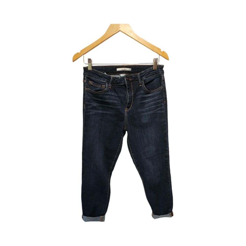 SAM EDELMAN Jeans The Kitten Mid Rise Skinny Crop  Frayed Ends Skinny‎ Jeans 30